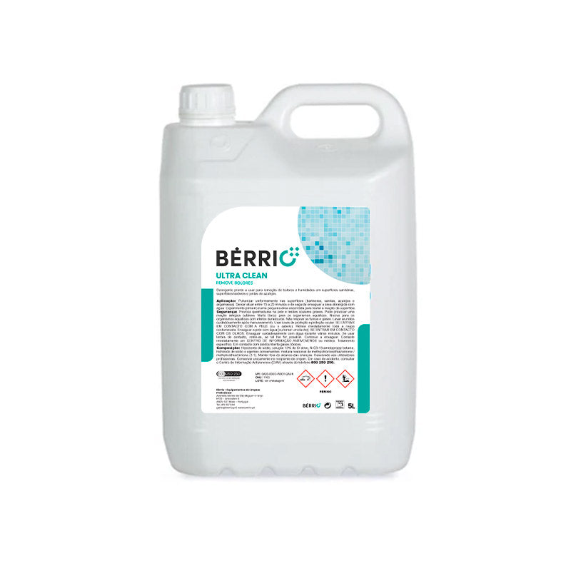 Detergente Removedor de Bolores e Fungos Ultra Clean Bérrio - 5 Litros
