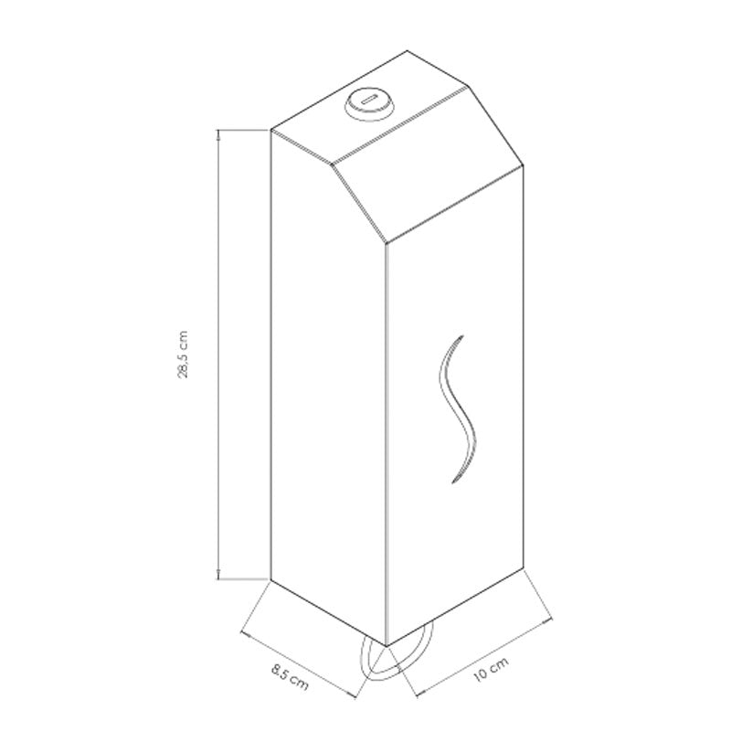 Dispensador de Sabonete Líquido Vertical Metálico Branco Bérrio 1000 ml